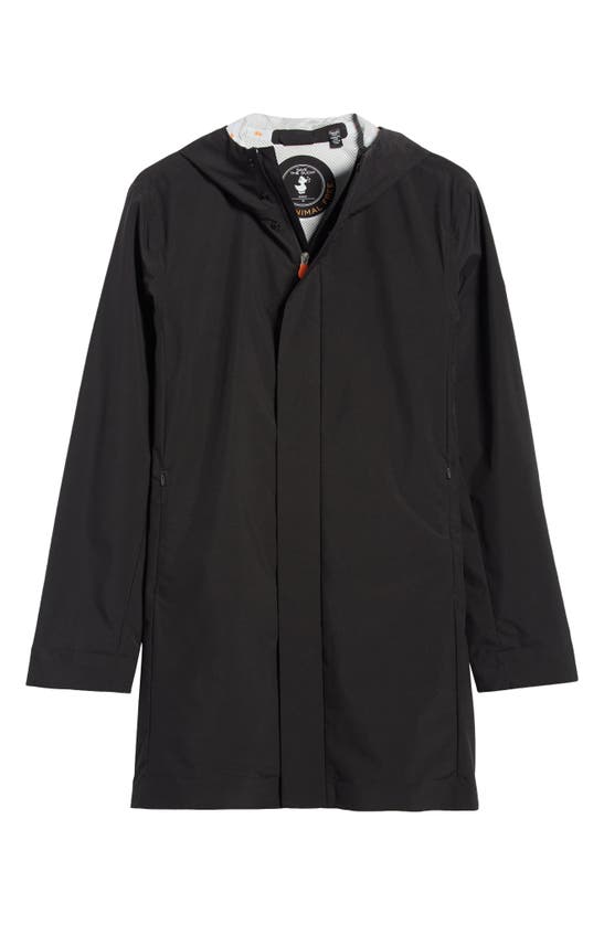 Shop Save The Duck Dacey Hooded Waterproof Raincoat In Black