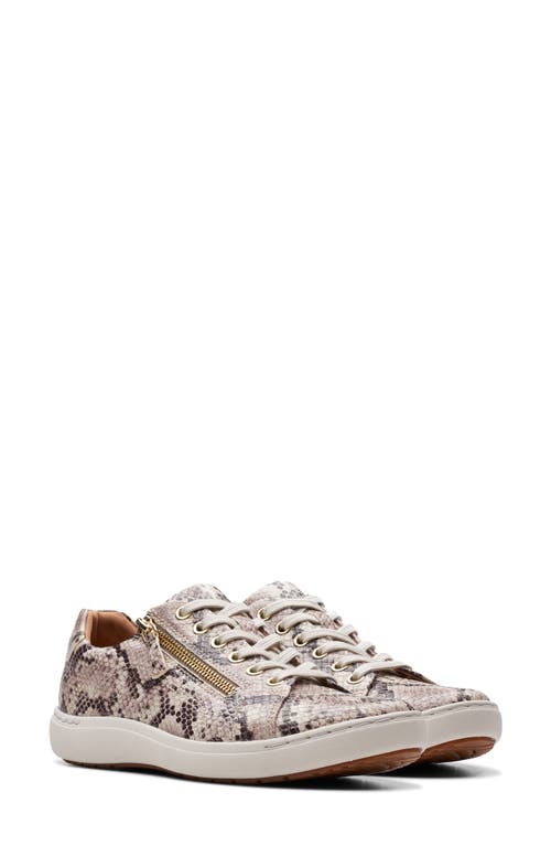 Clarks(r) Nalle Zip Sneaker Snake Print at Nordstrom,