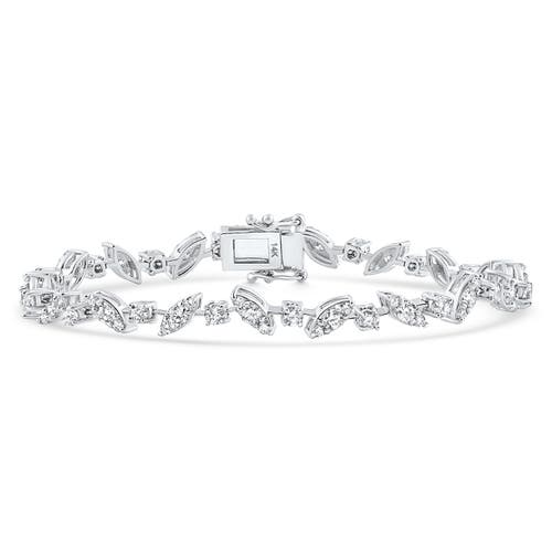 Shop Bliss Diamond 3.70ct 14k White Gold Diamond Tennis Bracelet 7" Lab Grown