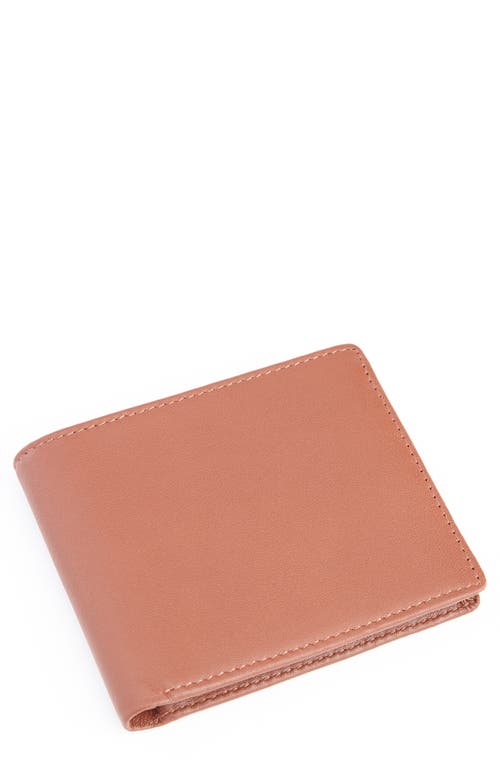 ROYCE New York RFID Leather Trifold Wallet in Tan at Nordstrom