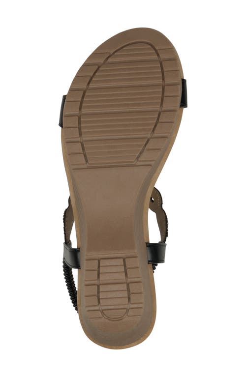 Good Choice New York Damaris Embellished Ankle Strap Wedge Sandal In Black