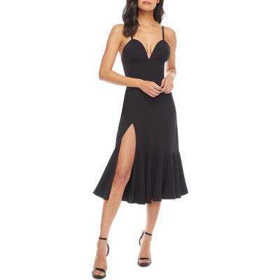 Dress The Population Marilyn Slit Midi Dress