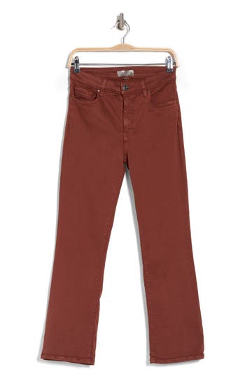Kut From The Kloth Kelsey High Waist Ankle Straight Leg Jeans In Brown