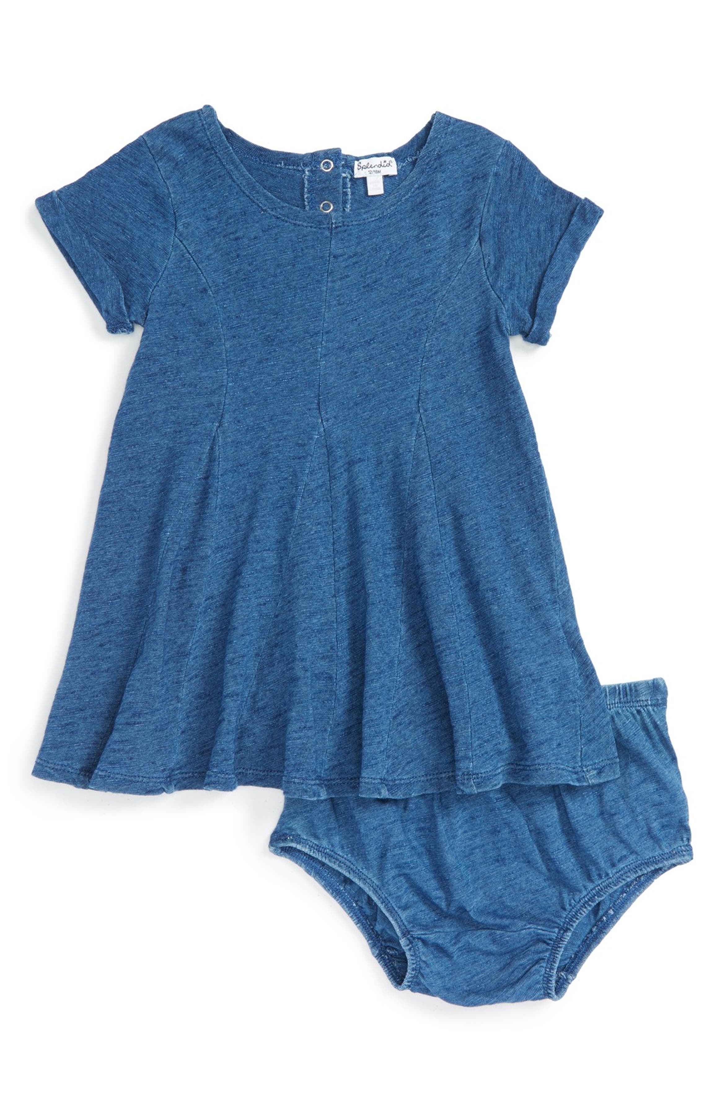 Splendid Indigo Dyed Dress (Baby Girls) | Nordstrom