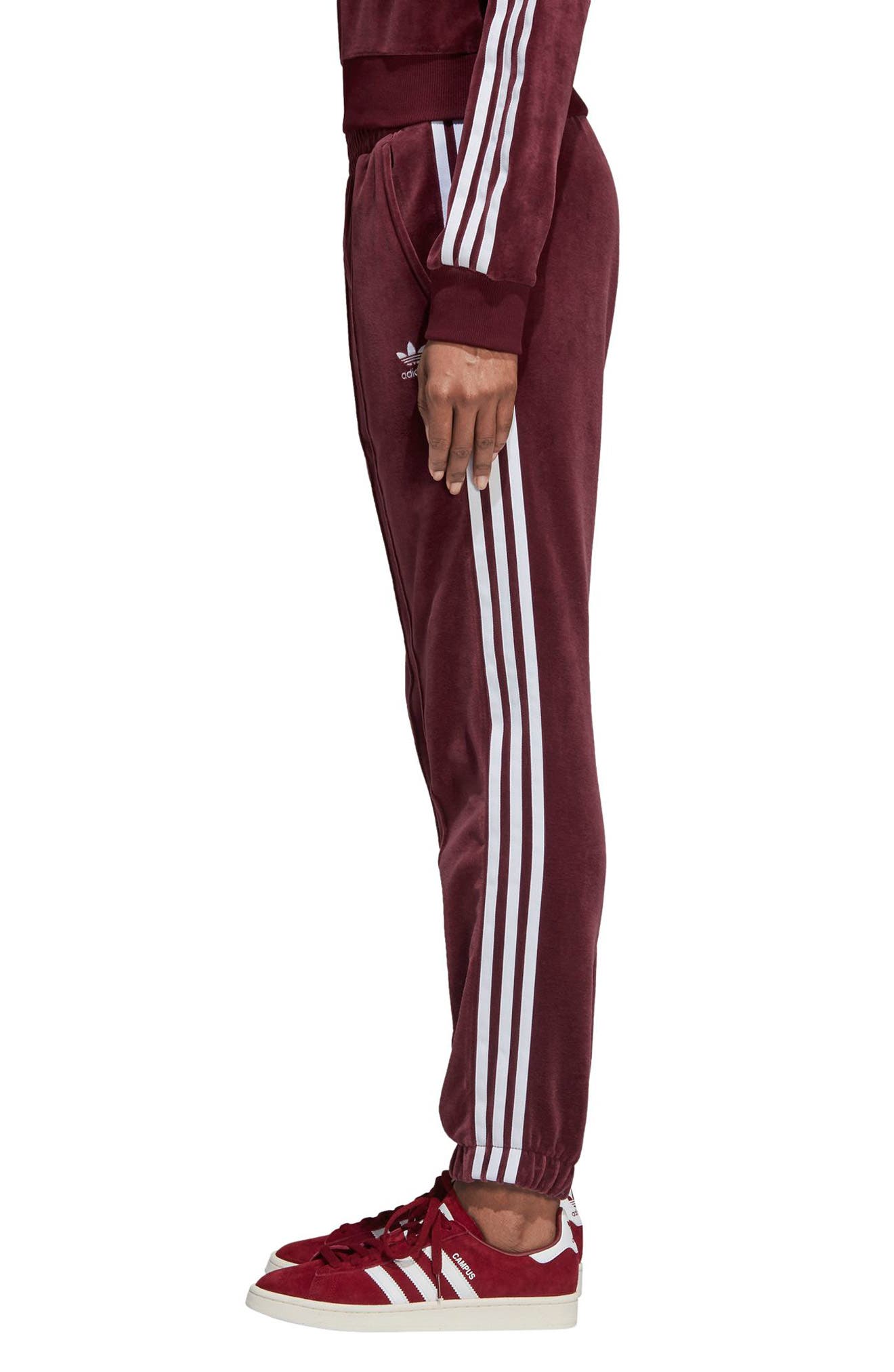 adidas velour track pants mens