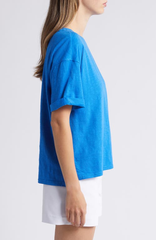 Shop Caslonr Caslon(r) Relaxed Organic Cotton Boyfriend T-shirt In Blue Marmara