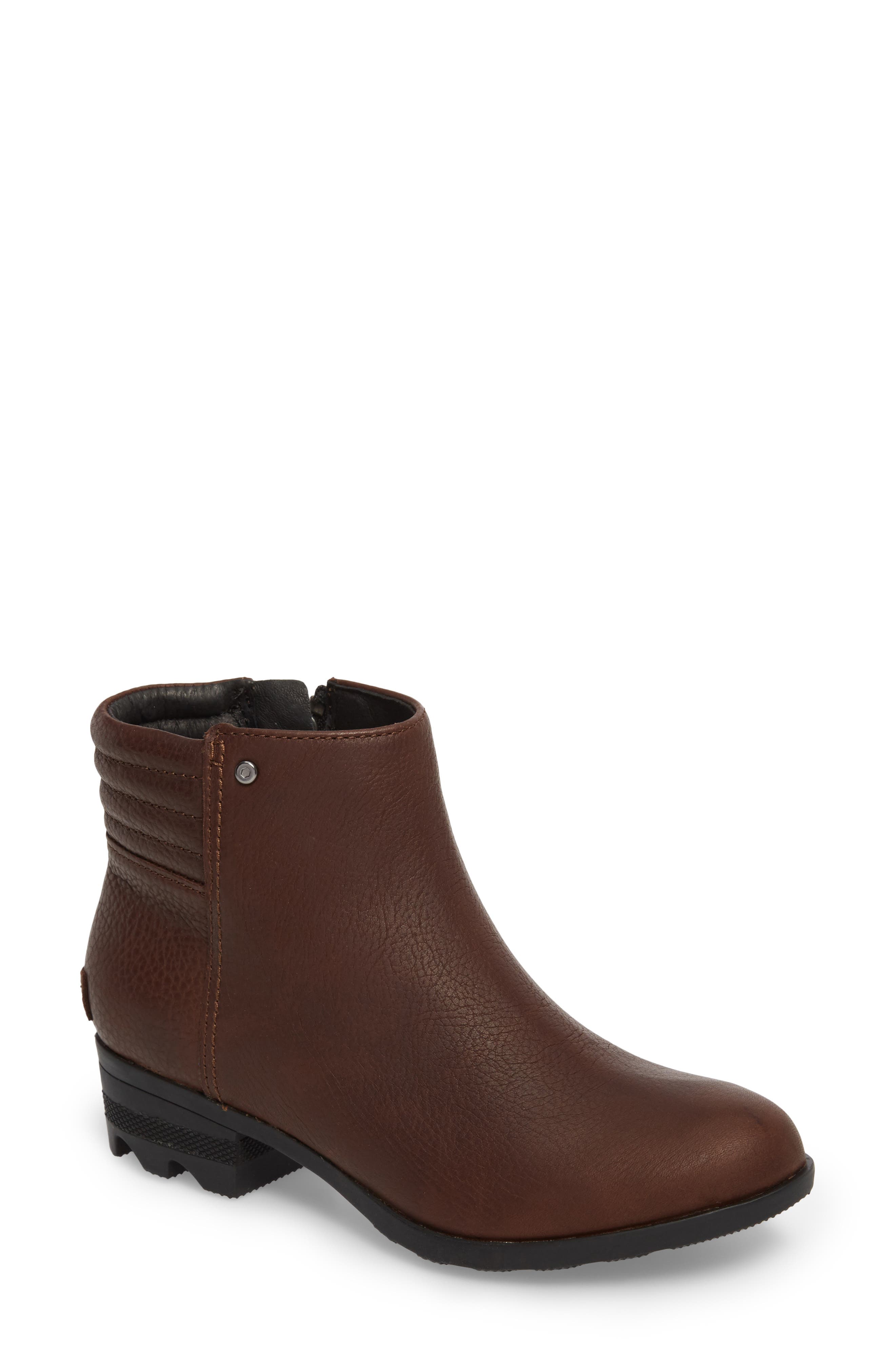 sorel danica waterproof leather bootie