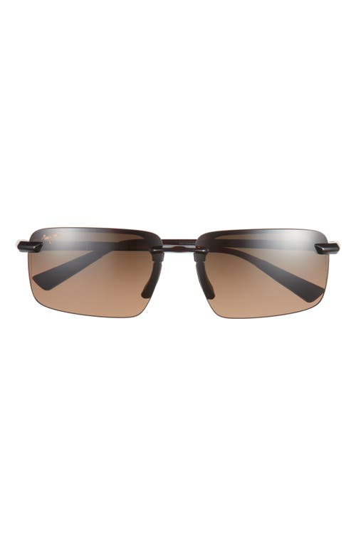 MAUI JIM MAUI JIM LAULIMA 61MM POLARIZEDPLUS2® GRADIENT RECTANGULAR SUNGLASSES 