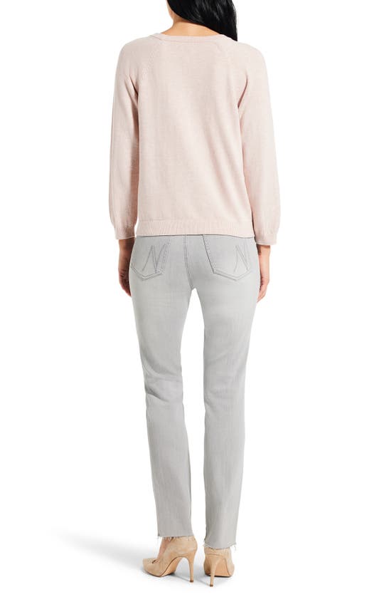 Nic + Zoe Nic+zoe Here & There Cotton Blend Sweater In Shell