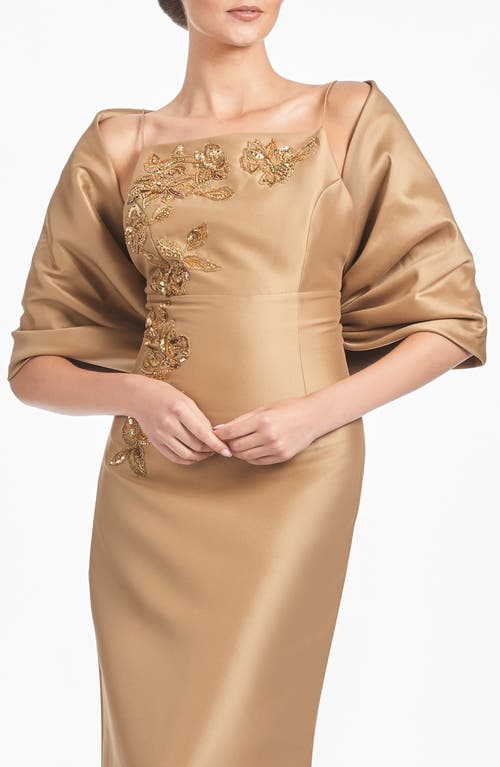 Sachin & Babi Embellished Pryce Gown In Chestnut Gold