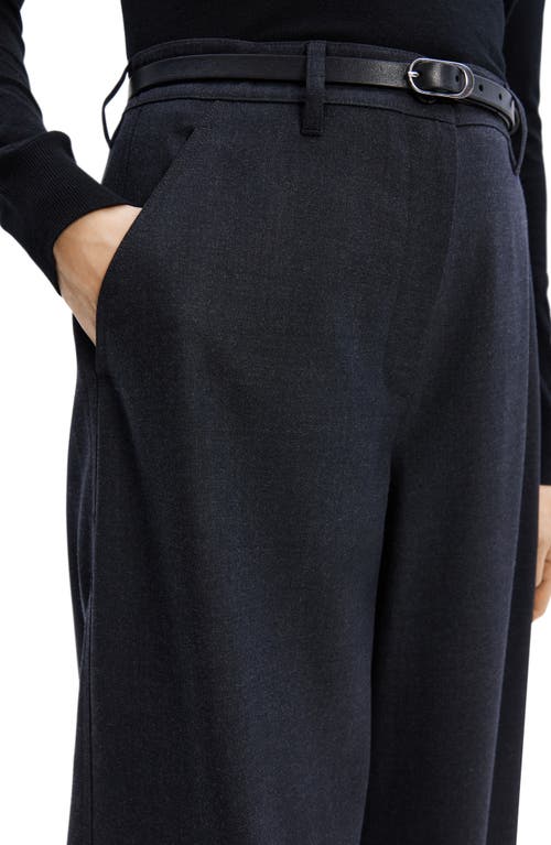 Shop Theory Super Wide Leg Pants In Charcoal Melange