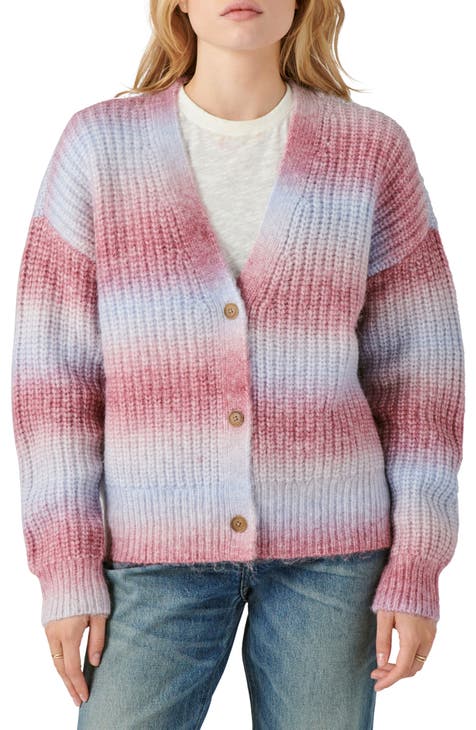 Lucky Brand Women's Long Ikat Open Front Cardigan Sweater - ShopStyle