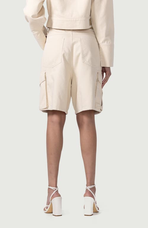 Shop Honor The Gift Cotton Twill Cargo Shorts In Bone