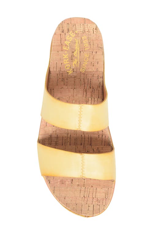 Kork-ease Tutsi Slide Sandal In Yellow Leather