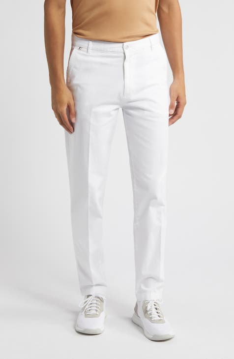 Second Order Cotton Linen Pleated Trousers White Men Informal Pants  Straight Fit