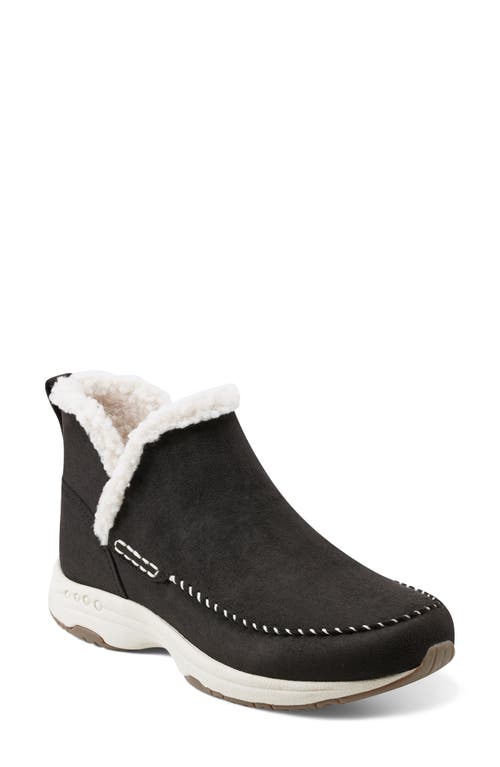 Easy Spirit Tuva Faux Shearling Bootie in Black 