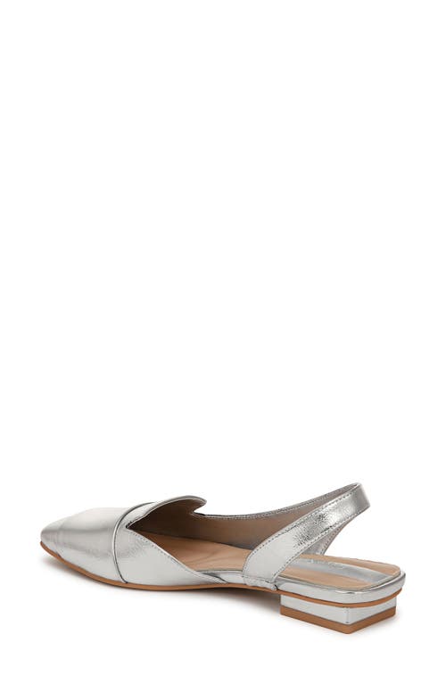 Shop Franco Sarto Teagan Slingback Half D'orsay Flat In Silver