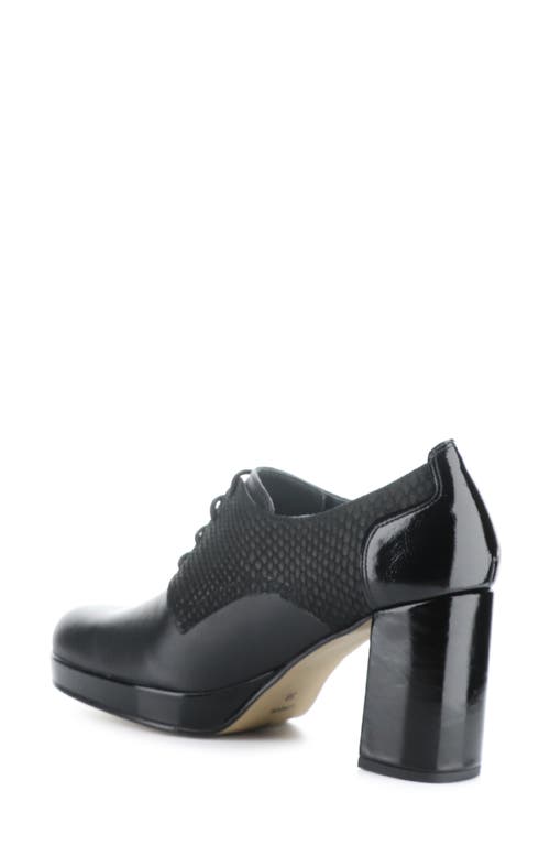 Shop Fly London Ezik Plain Toe Derby Pump In Black Nappa