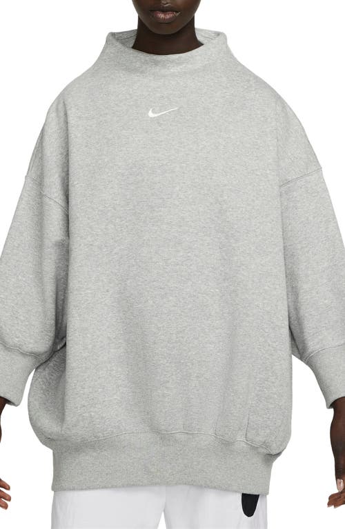 Nike Sportswear Phoenix Fleece Sweatshirt in Dk Grey Heather/Sail