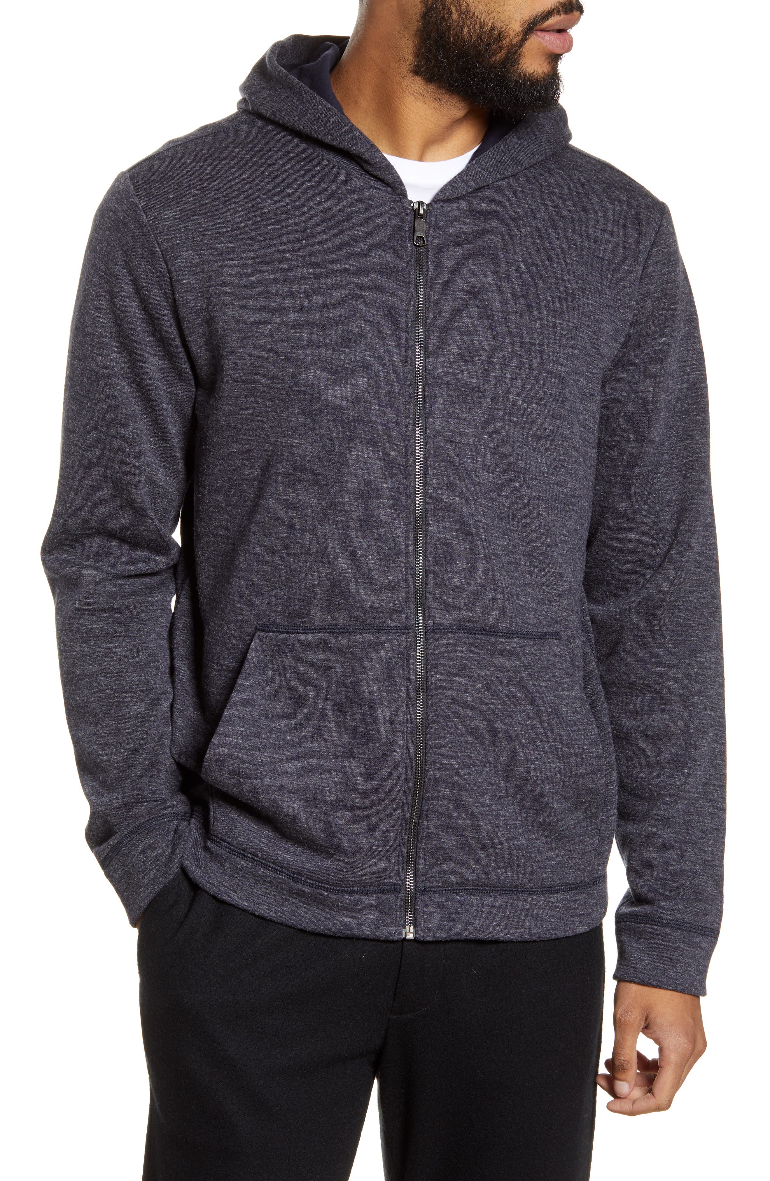 Vince Slim Fit Fleece Zip Hoodie Nordstrom