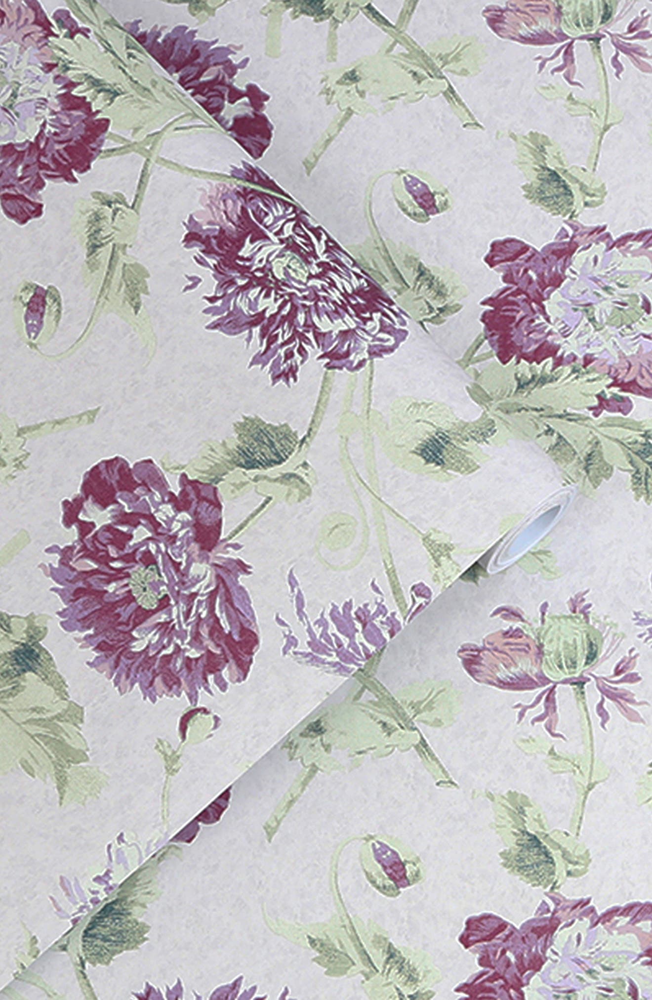 GRAHAM AND BROWN Laura Ashley Hepworth Grape Removable Wallpaper Nordstrom