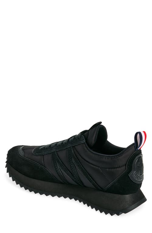 Moncler Pacey Mixed Media Sneaker In Black