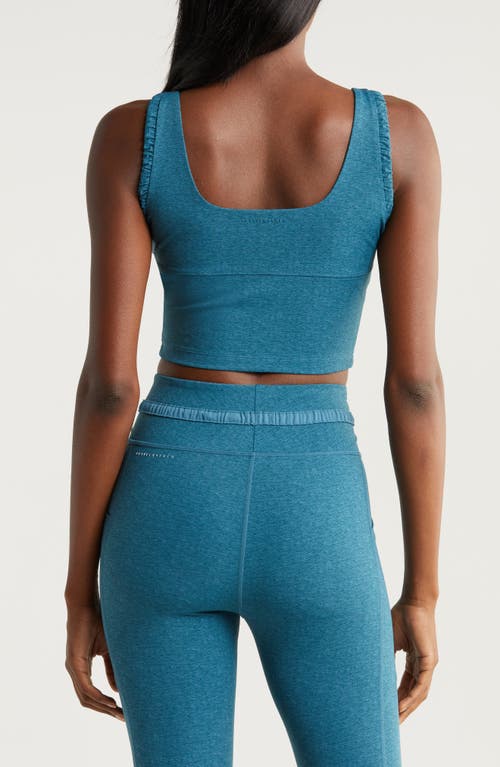 Shop Travismathew It's A Date Crop Tank In Heather Legion Blue