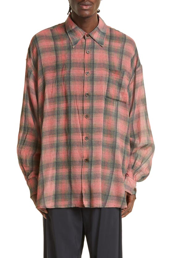 Our Legacy Borrowed Shirt Big Lumbercheck Print In Pink | ModeSens Our Legacy Borrowed Shirt Big Lumbercheck Print In Pink | ModeSens