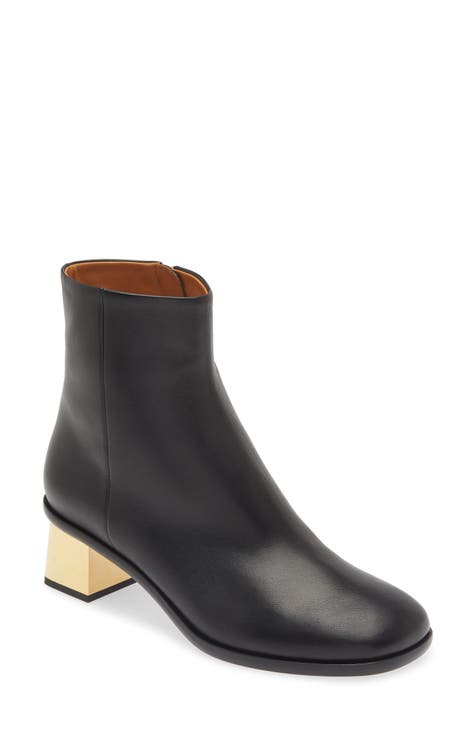 CHLOÉ Cutout Snake-effect Leather Ankle Boot RRP £1095