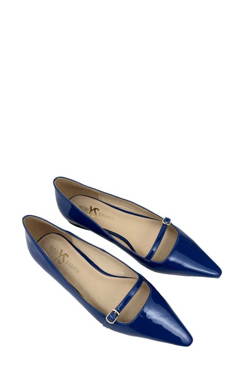 Yosi Samra Victoria Mary Jane Flat in Blue 