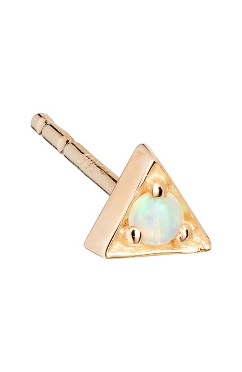 Shop Anzie Cleo Triangle Stud Earrings In Yellow Gold