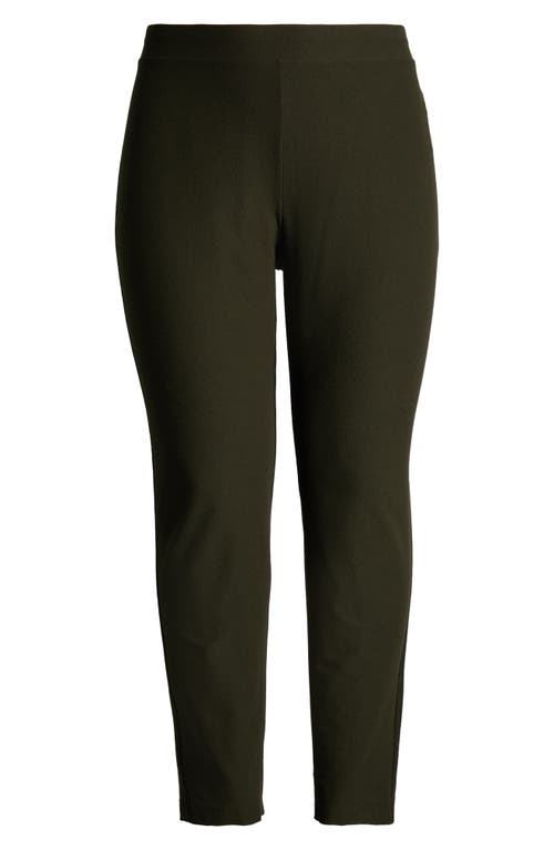 Eileen Fisher Slim Knit Ankle Pants In Woodland