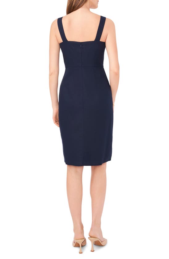 Shop Halogen (r) Square Neck Sheath Dress In Classic Navy Blue