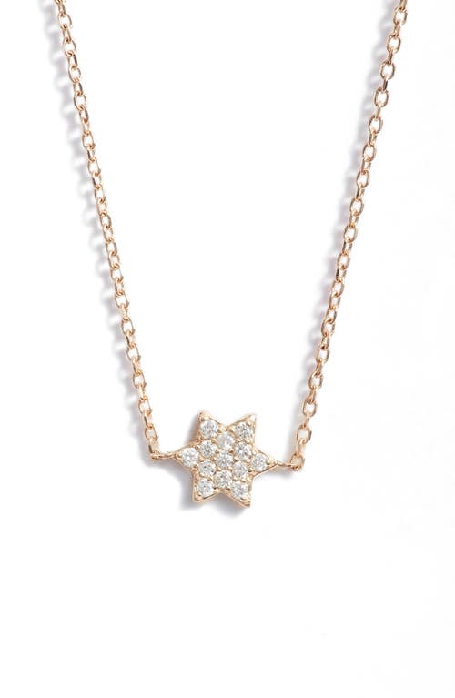 Anzie Love Letter Diamond Star of David Pendant Necklace in Gold /Diamond/16 In at Nordstrom