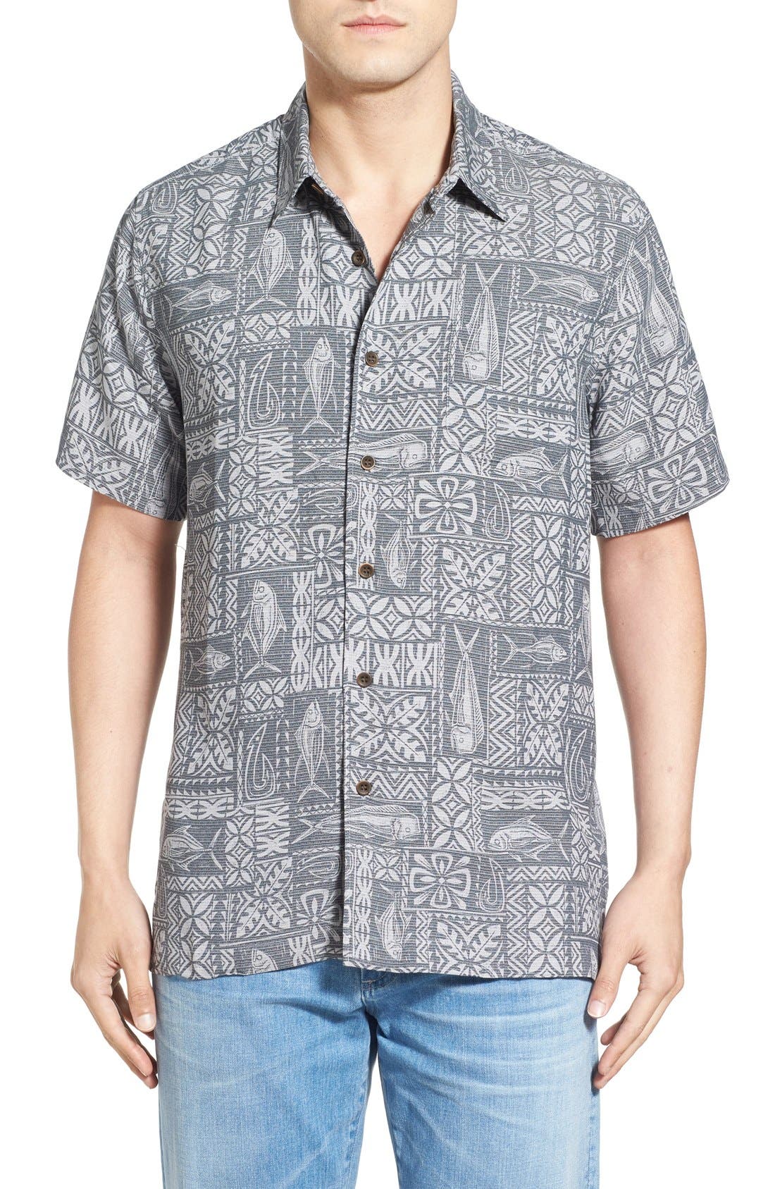 Quiksilver Waterman Collection 'Sage Advice' Regular Fit Print Camp Shirt Nordstrom