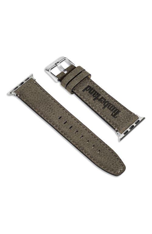 Timberland Barnesbrook Water Repellent Leather 20mm Smartwatch Watchband in at Nordstrom