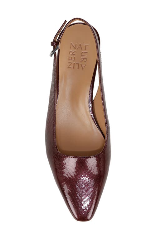 Naturalizer Women's Ginger Snip Toe Dress Slingbacks In Cranberry Faux Leather