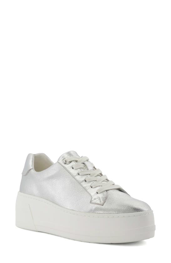 Shop Dune London Episode Platform Sneaker In Silver