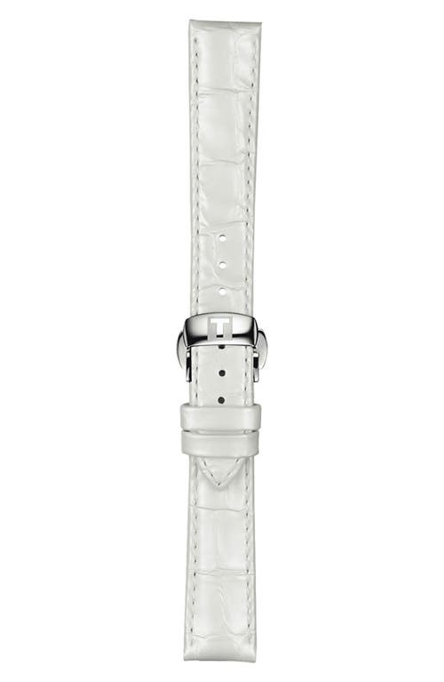 Tissot 16mm White Croc Embossed Leather Watchband