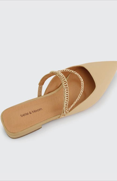 Belle & Bloom On The Go Leather Flat In Sand