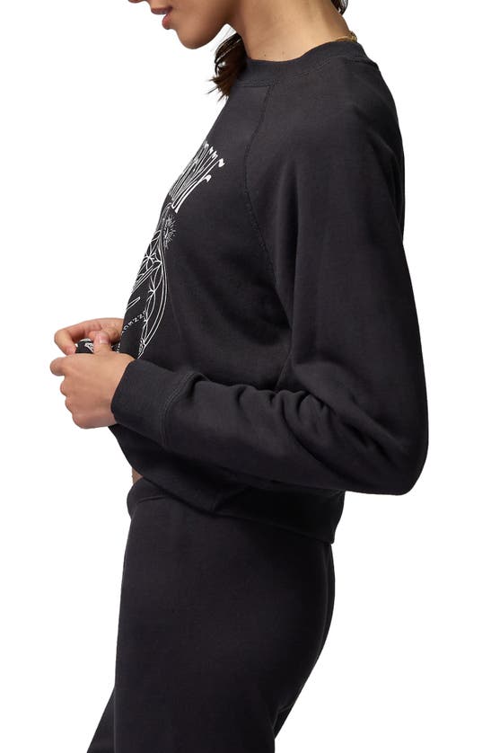 Shop Spiritual Gangster Higher Self Long Sleeve Cotton & Modal Graphic Sweatshirt In Vintage Black