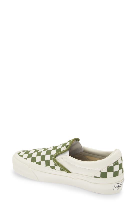 Shop Vans Reissue 98 Slip-on Sneaker In Lx Checkerboard Pesto