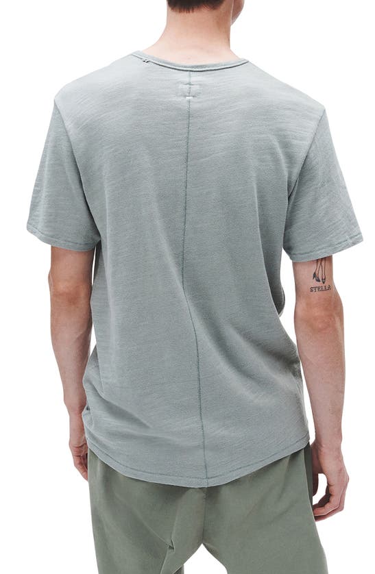 Shop Rag & Bone Classic Flame Slub Cotton T-shirt In Dark Mint