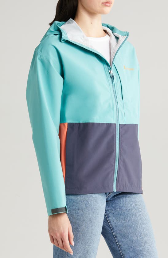Cotopaxi Cielo Waterproof Rain Jacket In Coastal And Graphite