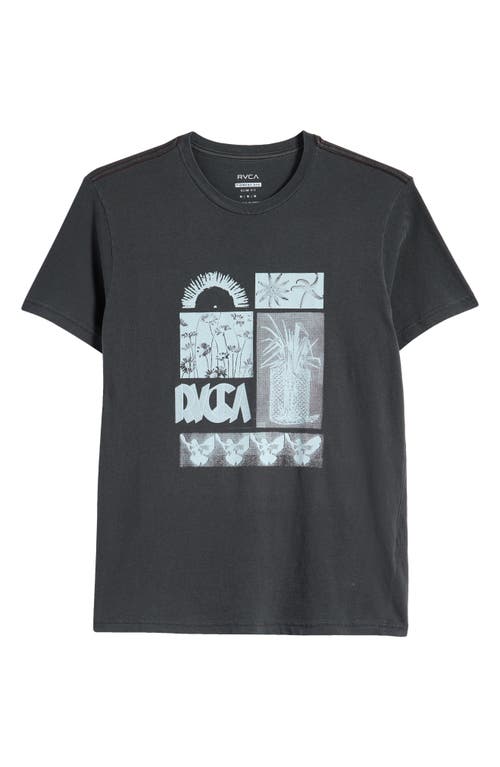 RVCA Clipped Cotton Graphic T-Shirt Pirate Black at Nordstrom,