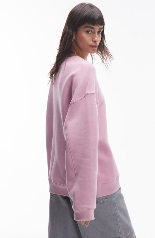 Shop Topshop Premium Seam Sweatshirt In Pink