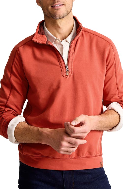 Tommy Bahama Ben & Terry Half Zip Sweatshirt In Spicy Clay