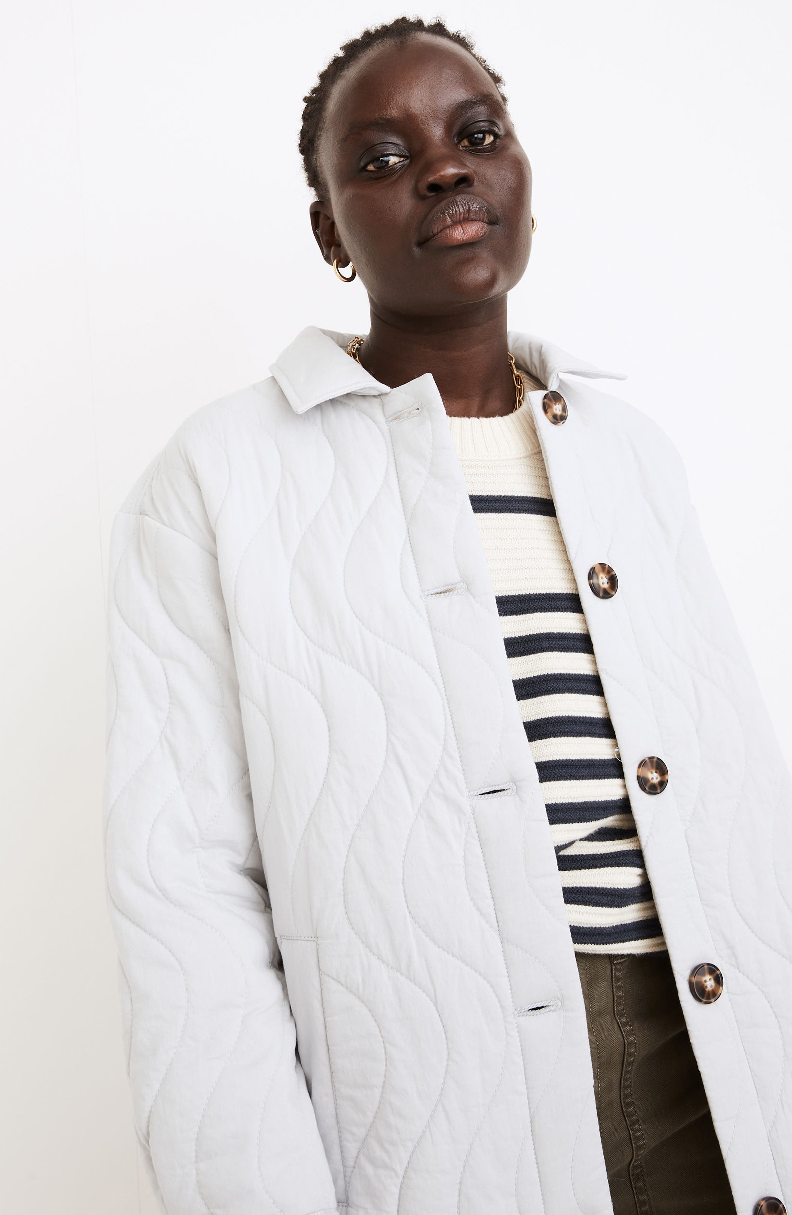 Madewell Belrose Quilted Shirt Jacket 