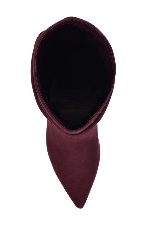 Shop Nine West Slouch Pointed Toe Bootie In Dark Red