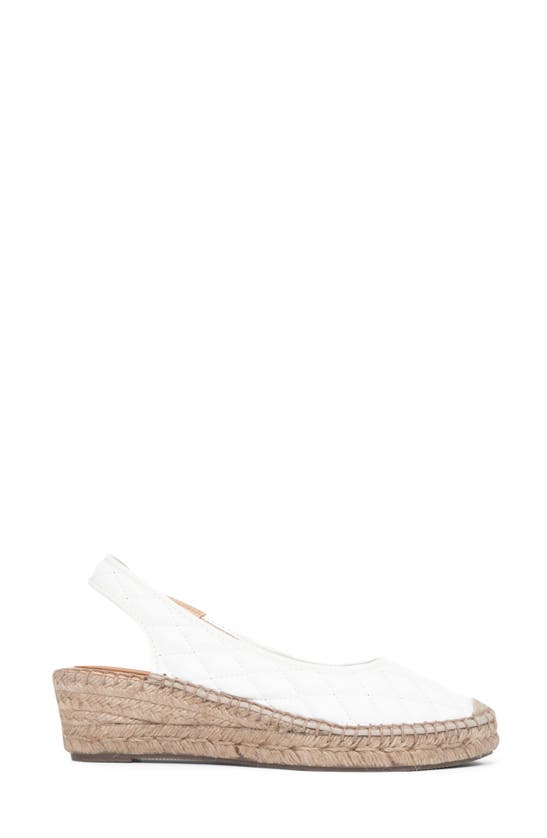 Shop Patricia Green Valencia Slingback Wedge Espadrille In Quilted White